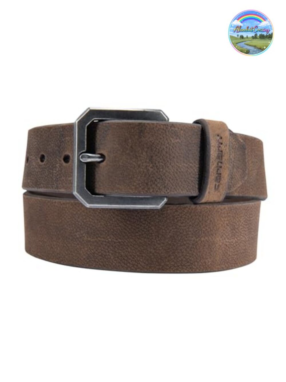 Full Grain Saddle Leather Classic Belt with Antique Nickel Hardware